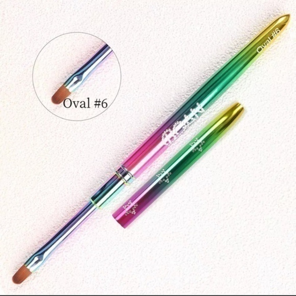 Oval #6 Nail Gel Brush